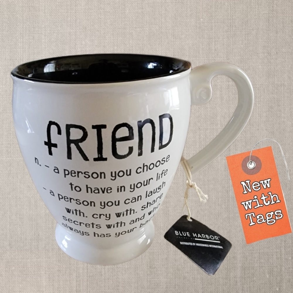 NWT/ Tara Reed Blue Harbor 💙Friend Definition Coffee Mug Large 25 Oz